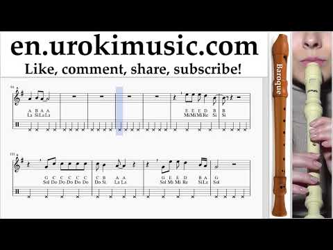 Recorder lessons (B.) Lady Gaga, Bradley Cooper - Shallow Sheet Music Tutorial um-i-rn352