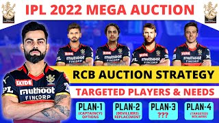 RCB Auction Strategy 2022 Mega Auction | RCB Target Players 2022 Mega Auction | RCB Squad 2022 New