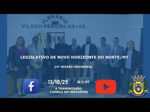 14ª Sessão Ordinária - 11ª Legislatura de Novo Horizonte do Norte/MT