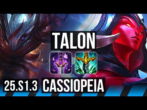 TALON vs CASSIOPEIA (MID) | 5/1/4, 900+ games | KR Diamond | 25.S1.3