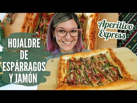 HOJALDRE de ESPÁRRAGOS y JAMÓN *Aperitivos NAVIDAD Fáciles*