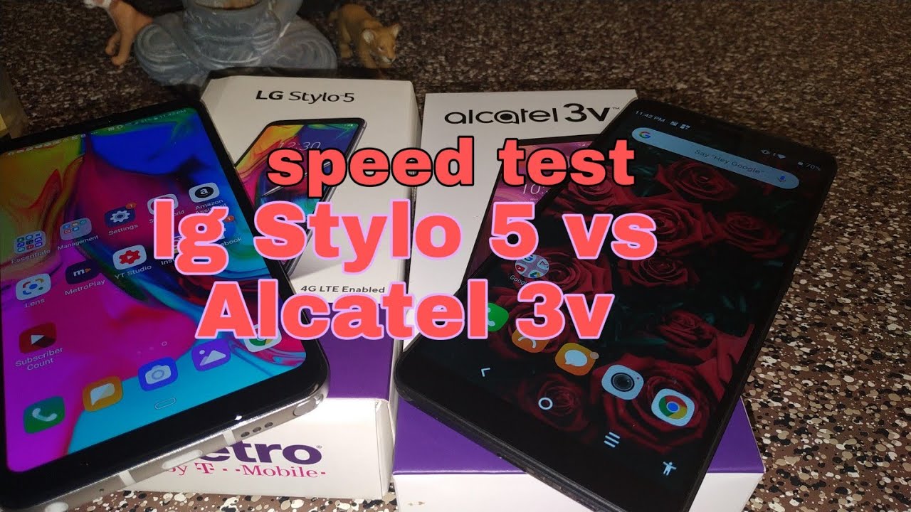 Lg Stylo 5 vs Alcatel 3v speed test #speedtest