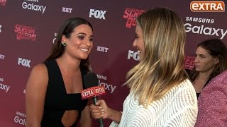'Extra' with Lea Michele, Emma Roberts and Nick Jonas at 'Scream Queens' Premiere
