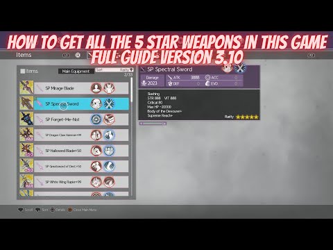 Sword Art Online Alicization Lycoris How To Get All The 5 Star Weapons Full Guide Version 3.10