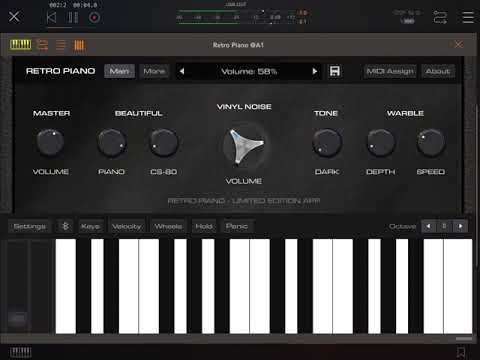 Bleass Shimmer meets Audiokit free LoFi retro piano app