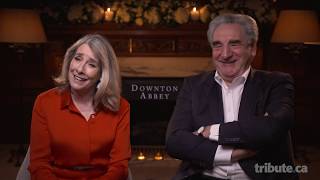 Phyllis Logan (Mrs. Hughes) and Jim Carter (Mr. Carson) discuss Downtown Abbey movie sequel! video