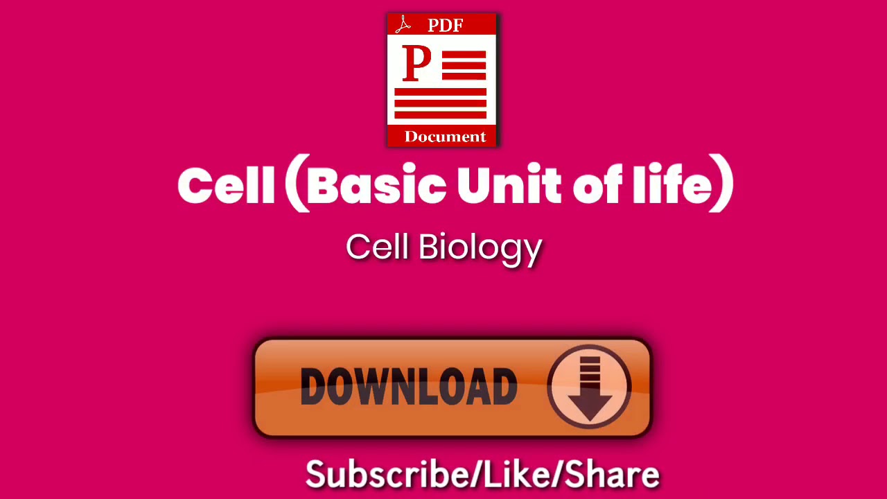 What is cell ||. Cell biology pdf notes|| Biotechnology notes