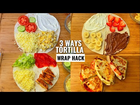 Your Kids Will Love This❗️3 Ways Tortilla Wrap - Delicious and easy Tiktok tortilla Wrap Hack