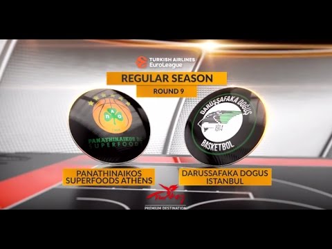 EuroLeague Highlights RS Round 9: Panathinaikos Superfoods Athens 86-80 Darussafaka Dogus Istanbul