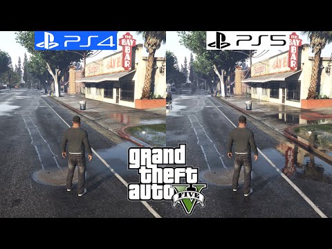 GTA 5 PS4 vs PS5 - Graphics Comparison - Framerate - 4K - 60FPS - Next-Gen