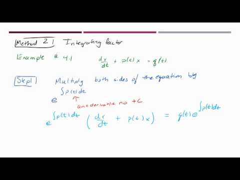 Lecture 9 3 2014 PDEs Separation of Variables and Integrating Factor