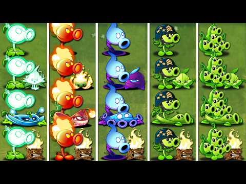 Random 6 PEA & Mint & Vine & Support Plants Battlez - Who Will Win? - Pvz 2 Plant vs Plant