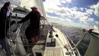 preview picture of video 'S/Y Lee sailing thru Kanholmsfjärden (SWE) on July 24, 2012'