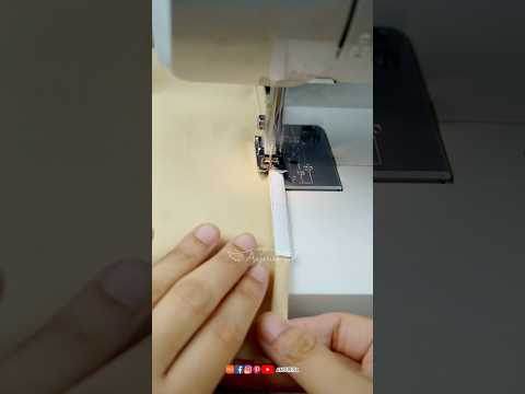 Rolled hem with a paper guide: A simple sewing hack 🪡🧵