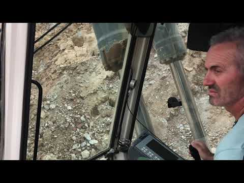 Liebherr 984 Excavator Loading Caterpillar Dumpers - Operators View - Sotiriadis Mining