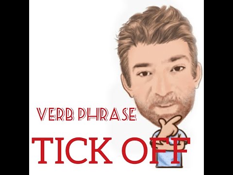 English Tutor Nick P Verb Phrase (283) Tick Off  -Two Meanings