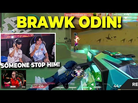 TenZ and FNS react to BRAWK abusing ODIN at GRAND FINALS for MVP! (VALORANT)