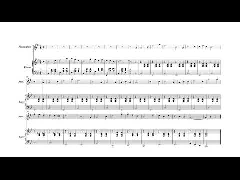 Komm, lieber Mai für Bläserklassen in B Dur Playalong Altsaxophon