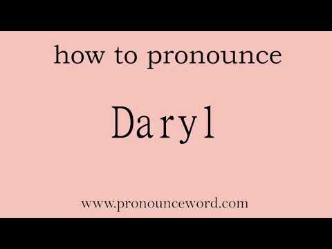 pronounce word:how to pronounce Daryl in english (correct!).