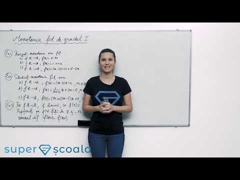 Clasa a IX-a - Monotonia funcției de gradul I