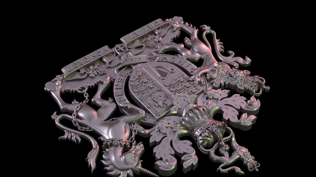 Coat of arms of the United Kingdom 3D Print Model