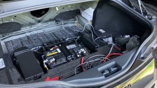 How to wire in an aftermarket subwoofer and amp Lexus Lc500 #lexus #toyota #car #cars