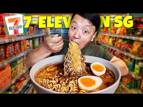 24 hours eating ONLY at 7-ELEVEN in Singapore!