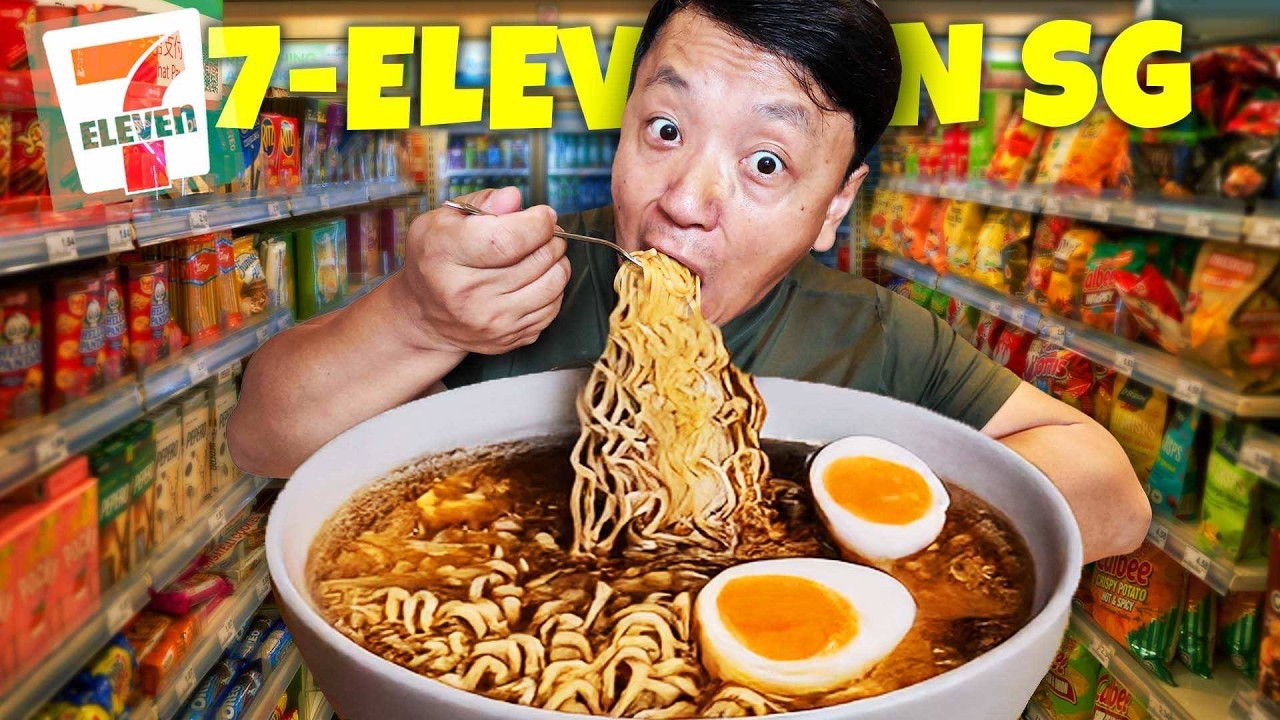 24 hours eating ONLY at 7-ELEVEN in Singapore!