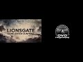 Combo Logos Lionsgate Home Entertainment Paramount DVD 2006 2013