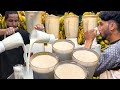 The Most Refreshing Banana Milkshake How To Make Banana Juice Amazing Street Drinks Of Karachi