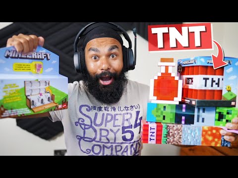 mosambi - UNBOXING *ALL* MINECRAFT TOYS AND FOUND TNT