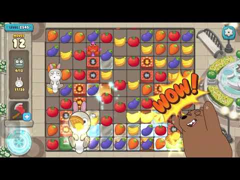 We Bare Bears Match3 Repairs Level 2545, 23 Moves (Use Boosters)