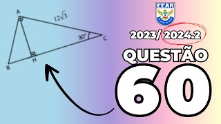 ✈CORREÇÃO EEAR 2023-2024 MATEMÁTICA (CFS 2) | TRIÂNGULO EQUILÁTERO