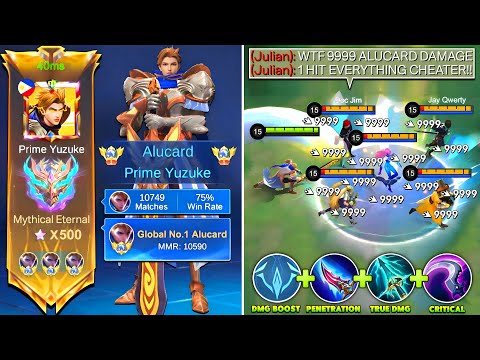 WTF DAMAGE!!! Global No.1 Alucard Best Build & Emblem for New Update! (best guide 2025)