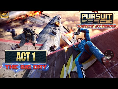 Pursuit Force: Extreme Justice | Act 1-1: The Big Day [PSP Walkthrough | 4K 60FPS]