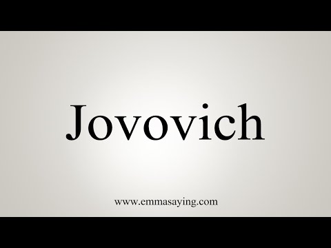 How To Say Jovovich
