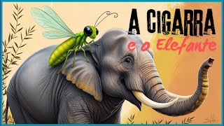 Historia Infantil 🦗A Cigarra e o Elefante 🐘 Fabula