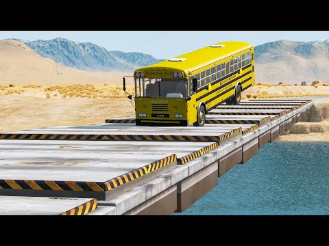 Cars vs Trembling Bridge – BeamNG.Drive