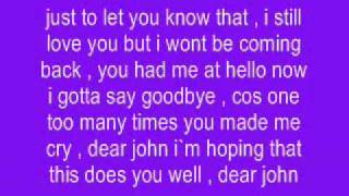 Dear John Music Video