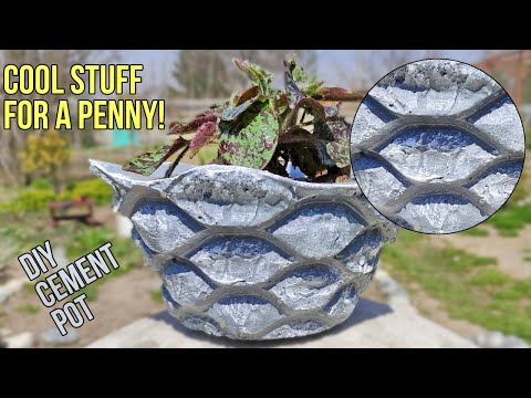 Do you want to save money? You definitely need to watch this video! Cool DIY cement pot for a penny!