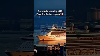 Serenade of the Seas Shines Pink in Stunning Vancouver Arrival 🌅🇨🇦 Elegant Dockside Spin💫 Cruise