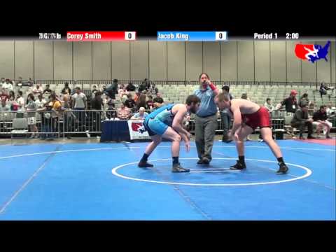 Corey Smith vs. Jacob King at 2013 Junior Nationals - FILA - FS