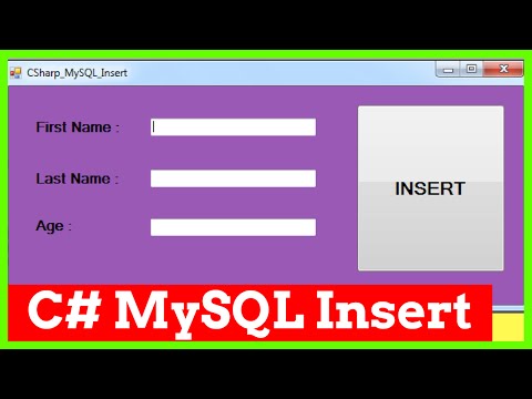 C# & MySQL - How To Insert Data Into MySQL Database Using C# [ With Source Code ] Video