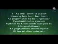 Ka jingrwai Kongdeng  kongnah ha u Prah:(VPP) @ With lyrics song.