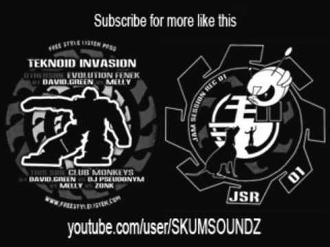 David Green, Dj Pseudonym, Melly, Zonk - Club Monkeys (Teknoid Invasion - Jam Session 01).wmv