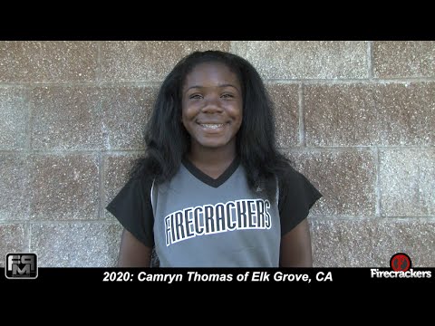 Committed to CAL - 2020 Camryn Thomas Power Hitting, 1st Base and Outfield Softball Skills Video