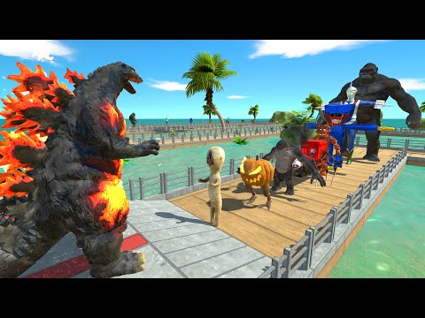 Godzilla Burning Oasis Death Run - Animal Revolt Battle Simulator