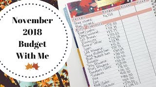November 2018 | Monthly Budget | Budget With Me