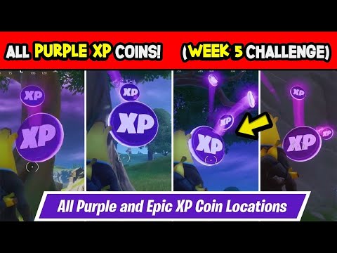 All Purple xp coins Week 10 Location Guide in Fortnite chapter 2 Season 4