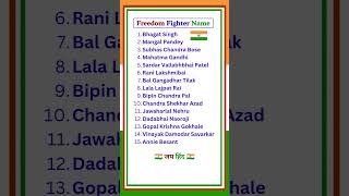 Freedom Fighters Name/15 Freedom Fighters Name/15 Freedom Fighters Name in English #freedomfighters